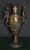 Vintage Mixed Metal Vase French Style Urn With Figural Cherubs and Cranes For Sale - Image 11 of 17