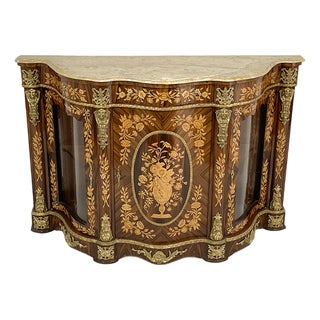 English Walnut Sideboard, 1990s For Sale