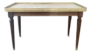 French Louis XVI Marble Top Coffee Table or Cocktail Table