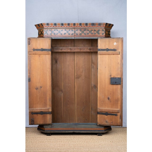Antique Painted Armoire For Sale In San Diego - Image 6 of 16
