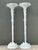 Vintage Regency Cast Plaster Palm Torchere Lamps After Serge Roche - a Pair For Sale In West Palm - Image 6 of 12