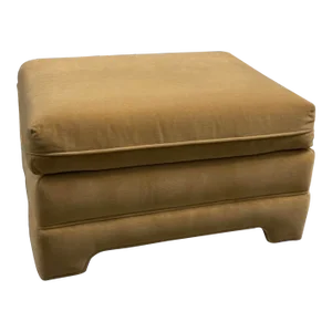 Vintage Velvet Upholstered Ottoman