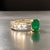 Natural Emerald and White Sapphire Ring 6.5 14k Y Gold 4.05 TCW Certified For Sale - Image 11 of 18
