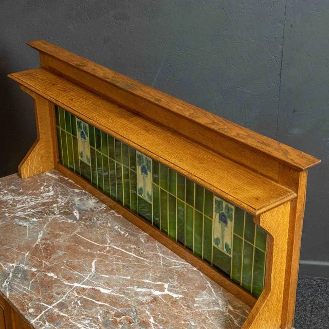 Arts and Crafts Oak Washstand For Sale - Image 4 of 13