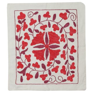 17"x19" Hand Embroidered 100% Cotton Cushion Cover. Contemporary Lace Pillow For Sale