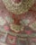 Large Anglo-Indian Style Embossed Copper Wall Charger with Red and Gold Floral Decoration, 1970s For Sale - Image 6 of 9
