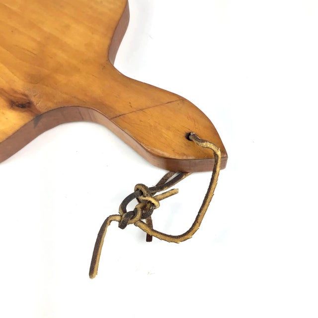 Wood 1924 Hand Painted Antique Wooden Cutting Board For Sale - Image 7 of 8