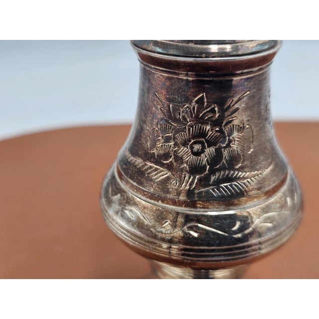 Antique Plated Pepper or Salt Container, 1890s For Sale - Image 4 of 9