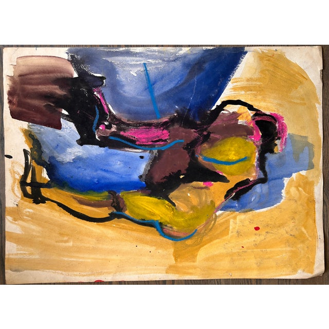 Paint Hendrik Grise Original Signed Abstract Expressionist Painting For Sale - Image 7 of 7