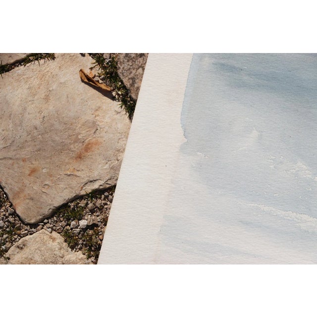 Painting Surface: Cotton paper. Condition Report: On the front there is some foxing and stains around the painting, in the...