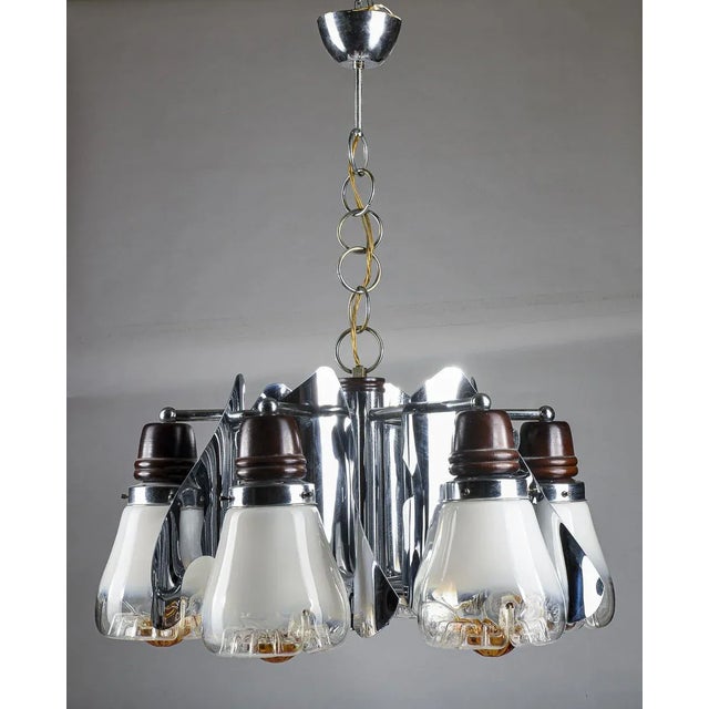 Space Age Murano Glass Chandelier from Mazzega, 1960s-1970s For Sale - Image 9 of 9