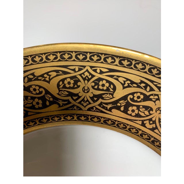 French Black and Gold Service Dinner Plates Set of 6 Chairish