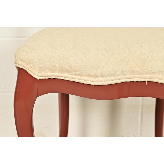 Brown Karges Style French Provincial Louis XV Brown Lacquered Dining Chairs, Set of Four For Sale - Image 8 of 12