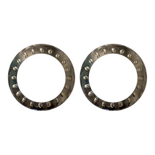 1960s Pair of Italian Modern Fontana Arte Inspired Mirrors For Sale