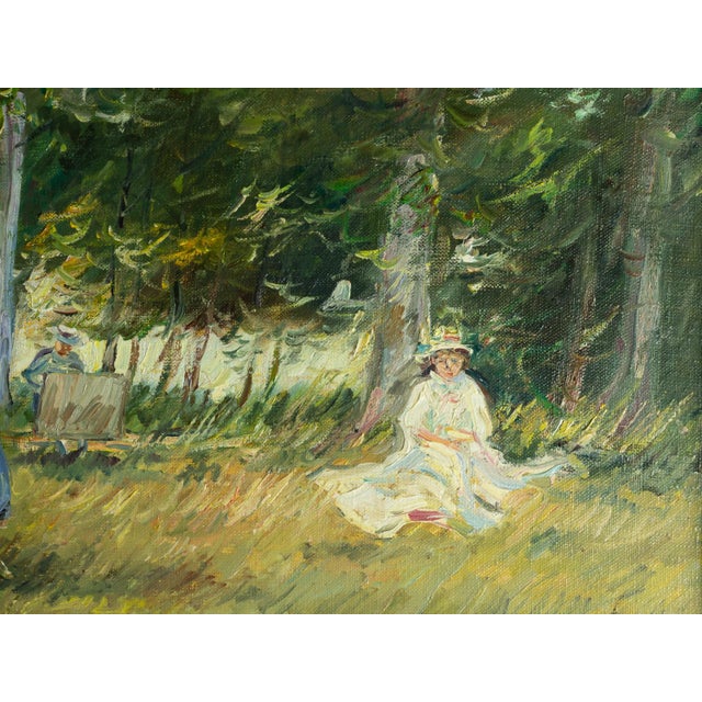 Pierre Morinville, Barbizon Style Scene, 1800s, Oil on Canvas, Framed For Sale - Image 3 of 5