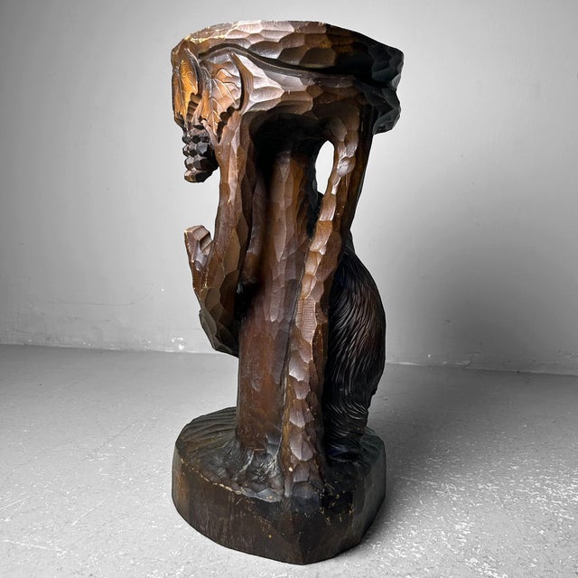 Wood Carved Bear Stand, Ainu Art, Hokkaido, Japan, 1960s For Sale - Image 15 of 18