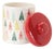 Ceramic Pine Tree Print Cookie Jar 10"H For Sale