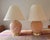 Mid-Century Modern Large Pair of Vintage 1980s Art Deco Revival Grotto Shell Table Lamps - Peachy Pink For Sale - Image 3 of 12