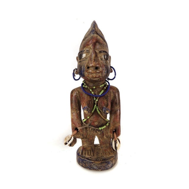Early 20th Century Yoruba Ibeji Female Miniature 10 inch Figure Nigeria For Sale - Image 4 of 4