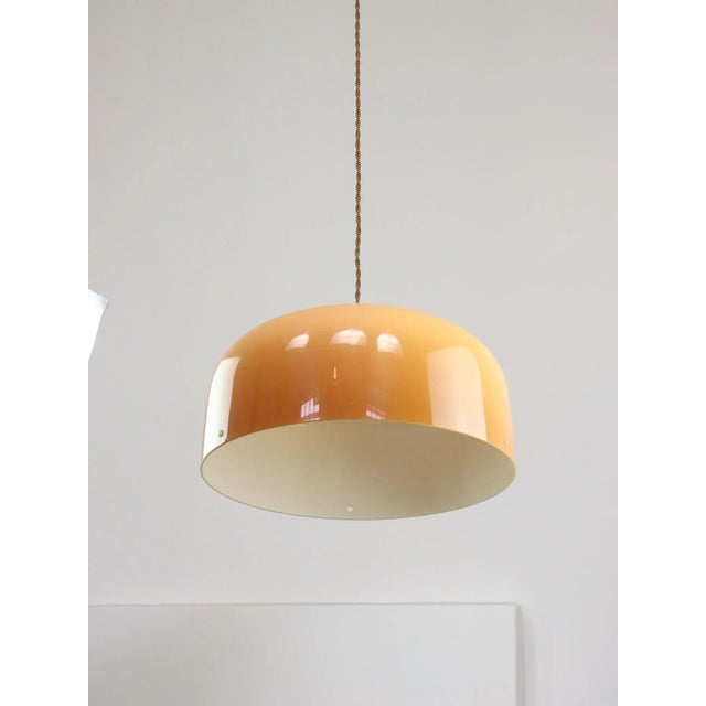 Plastic Space Age Brown Pendant Lamp from Guzzini, 1960s For Sale - Image 7 of 18