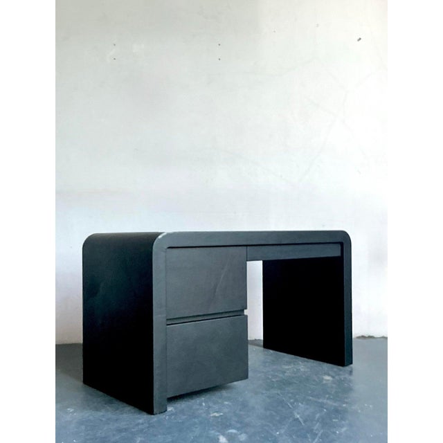 An incredible vintage Contemporary Writing desk. Made by the iconic Karl Springer and Signed and dated 1986 on the bottom....