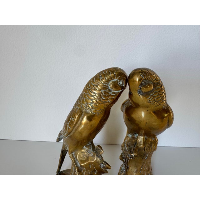 Vintage Solid Brass Bird Bookends – A Pair For Sale In Miami - Image 6 of 12