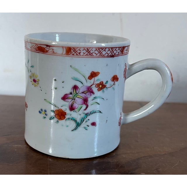 Small Antique 18th Century Chinese Export Porcelain Famille Rose Mug or Coffee Can For Sale In New York - Image 6 of 8