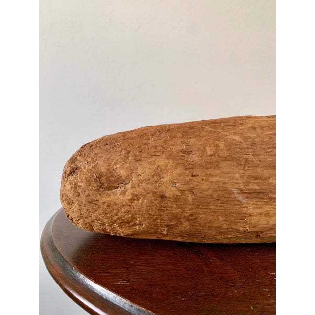 Brown Hand-Carved Driftwood Whale Sculpture for a Collected Coastal Interior For Sale - Image 8 of 11
