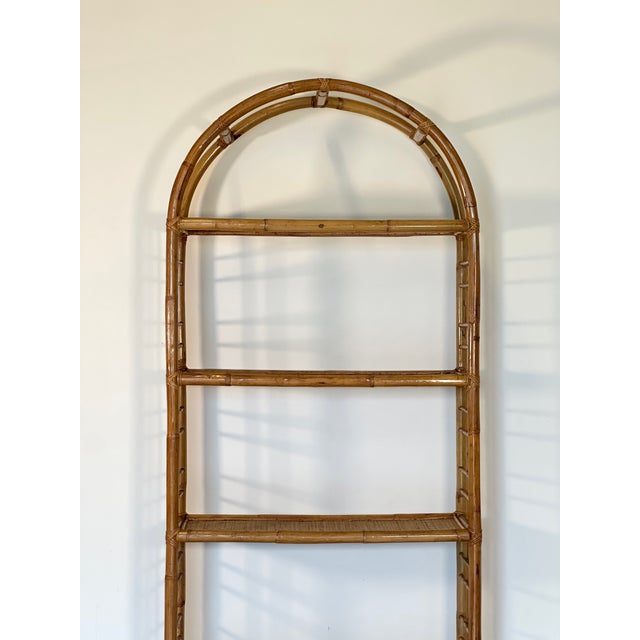 Wicker and Bamboo Bookcase, 1970s For Sale - Image 6 of 10