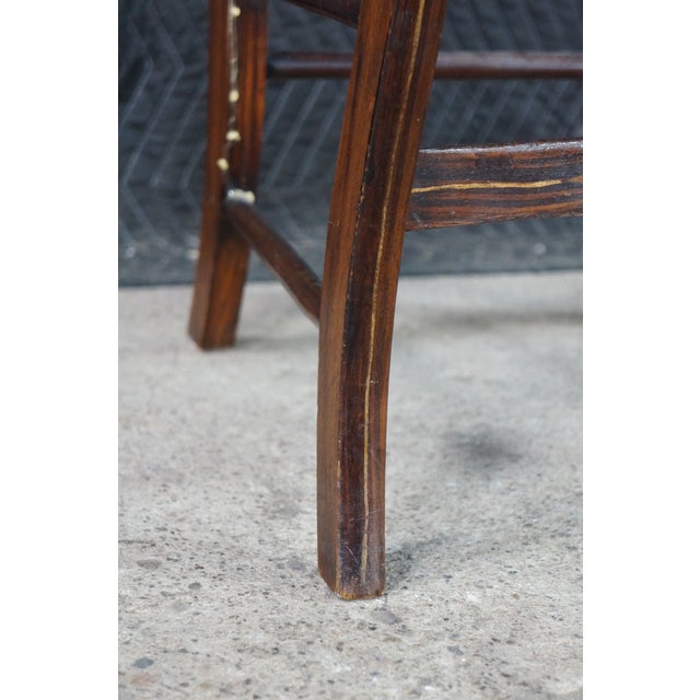Brown Antique 19th Century American Federal Hitchcock Style Stenciled Cane Side Chair For Sale - Image 8 of 18