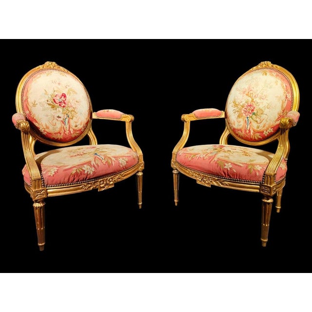 Gold Set of 18th Century French Chairs by Claude Chevigny, 1700 For Sale - Image 8 of 15