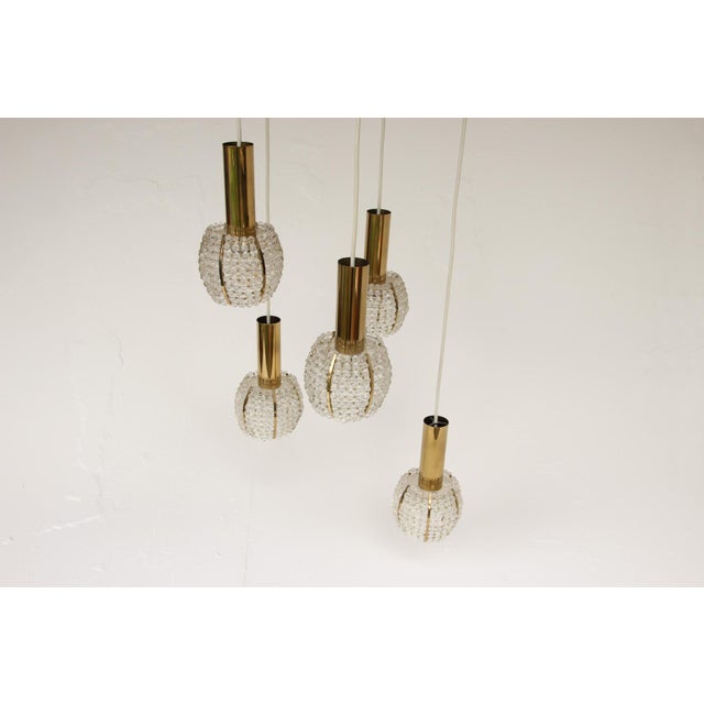 Mid-Century Modern Cascade Light in Brass and Acrylic, 1960s For Sale - Image 3 of 10