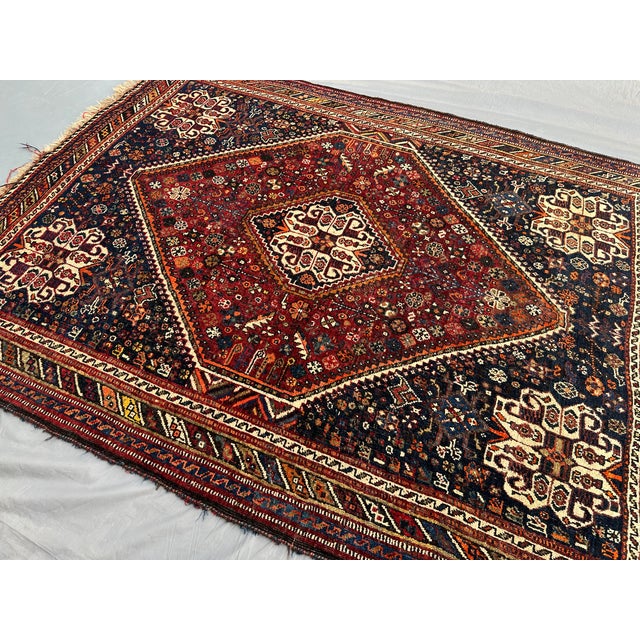 1900 - 1909 1900s Antique Persian Qashqai Rug For Sale - Image 5 of 8