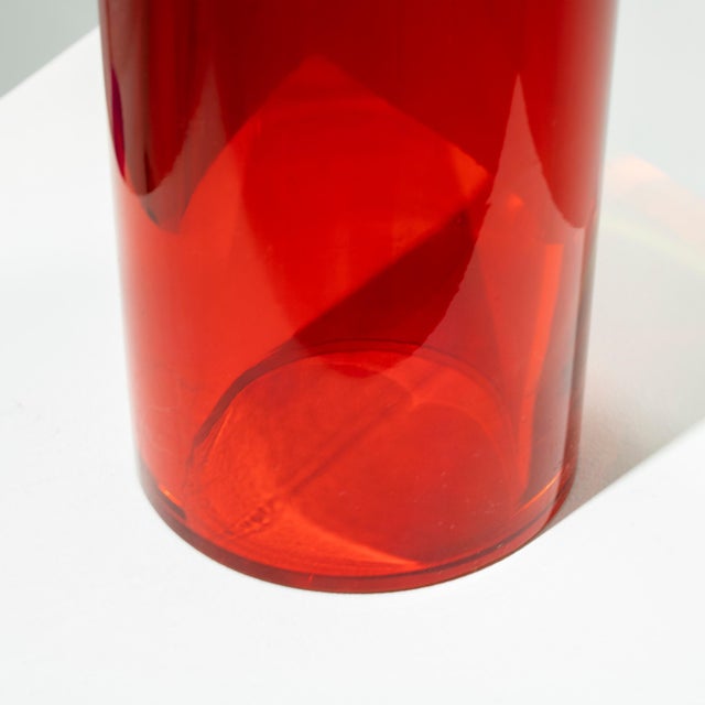 Hand-Crafted Red Murano Double Vase, 1970 For Sale - Image 6 of 8