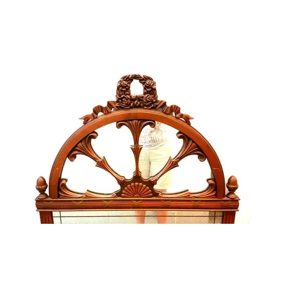 1940s French Shabby Wall Mirror For Sale - Image 4 of 6