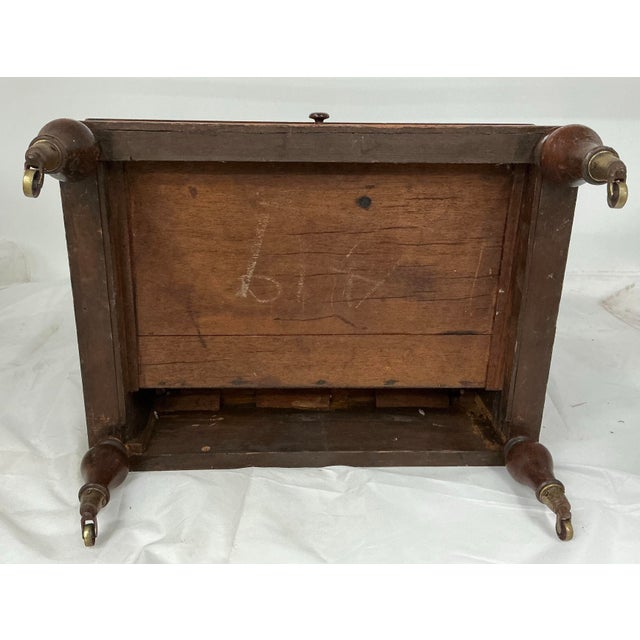 Antique Regency Style Mahogany Canterbury Magasine Rack For Sale - Image 12 of 12