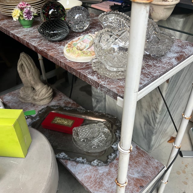 Up for consideration is a beautiful vintage glass bottle with stopper and ashtray pair. These would look lovely in your...