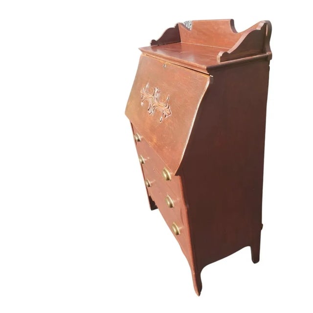 Larkin & Co. 1930s Oak Larkin Soap Secretary Desk For Sale - Image 4 of 11