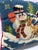 Vintage 1991 Peking Handicraft Christmas pillow featuring a hand-worked wool needlepoint scene of a snowman and reindeer...