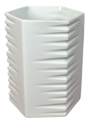 Vintage German White Porcelain Vase, 1980s