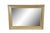 Hollywood Regency Hollywood Regency Rectangular Carved Wall Hanging Mirror Beveled Frame Gold 43" For Sale - Image 3 of 11