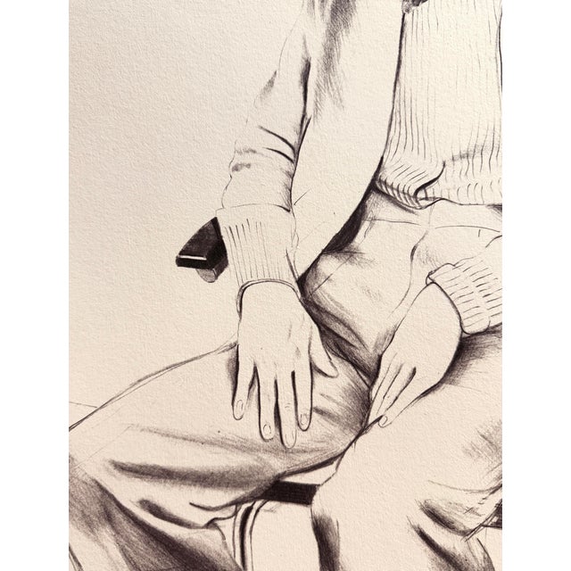 Figurative David Hockney Exhibit Poster for Artcurial, Centre d'Art Plastique Contemporain "Portrait of Gregory Evans" by Printed by Mourlot Paris 1979 For Sale - Image 3 of 10