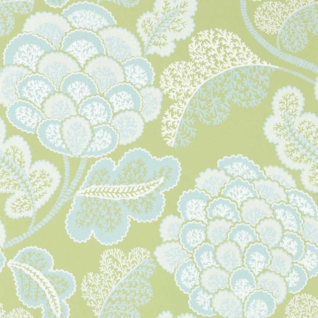 Harlequin Flourish Wallpaper in Tree Canopy/Silver Willow - a Sample For Sale