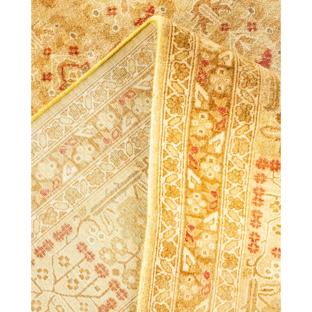 Mogul, One-of-a-Kind Hand-Knotted Area Rug - Yellow, 8' 1" x 9' 9" For Sale In New York - Image 6 of 8