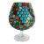 Oversized Stained Glass Mosaic Goblet Candle Holder-Boho-Moroccan-Lantern-Light For Sale