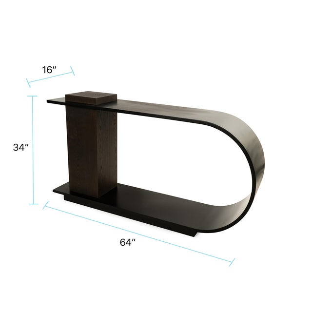 Black Obsidian Curve Table For Sale - Image 8 of 10