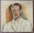 Mid-Century Modern Mid 20th Century Serious Blue Eyed Young Man Portrait Painting For Sale - Image 3 of 4