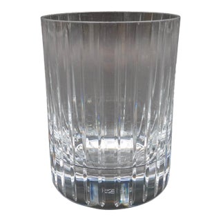 Mid 20th Century Baccarat Crystal Harmonie Triple Old Fashioned Tumbler Glass Ice Holder 4 5/8" For Sale