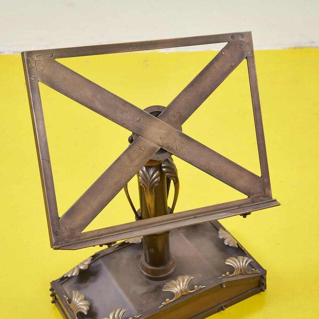 Vintage metal lectern, cast bronze height: 54.5 width: 40 depth: 20 additional information style: vintage production...