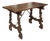 18th Century Spanish Baroque Single Plank Table With Wrought Iron Stretchers For Sale